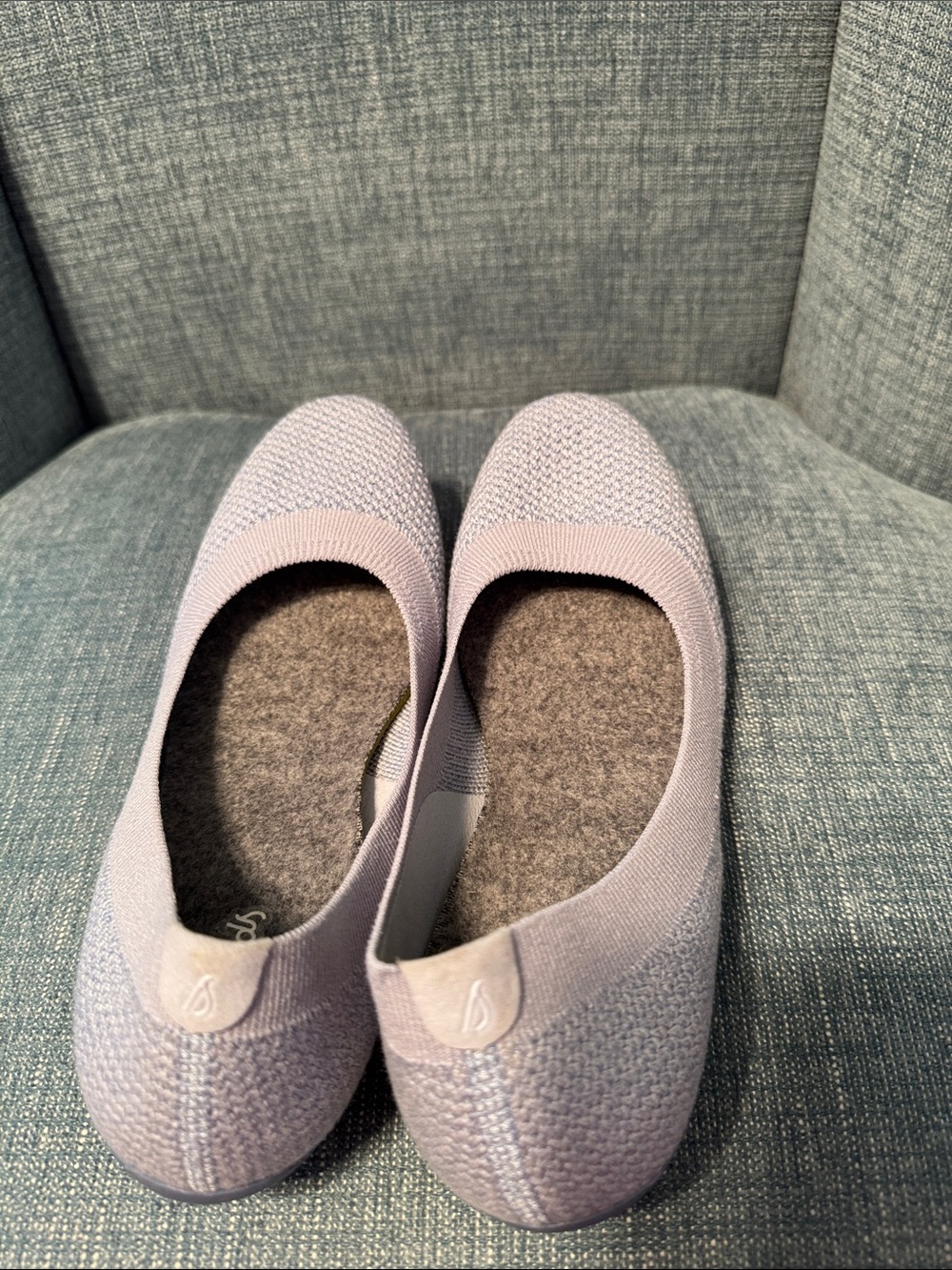 All bird Women’s Knit Slip-On Ballet Flats in light blue